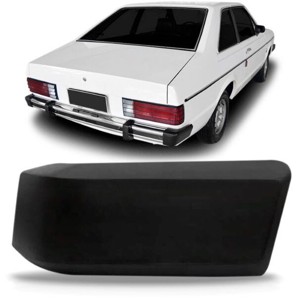 Ponteira Parachoque Tras. Corcel Ii Luxo 78 A 84 Curta Preto Lado Direito