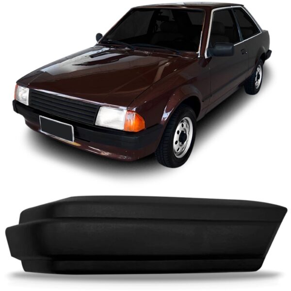 Ponteira Parachoque Dianteiro Escort 1983 A 1986 Preta Lado Direito