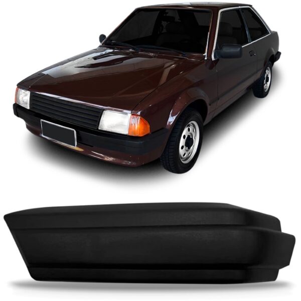 Ponteira Parachoque Dianteiro Escort 1983 A 1986 Preta Lado Esquerdo