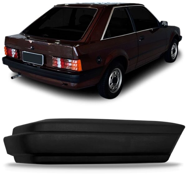 Ponteira Parachoque Traseiro Escort 1983 84 85 1986 Preta Lado Direito