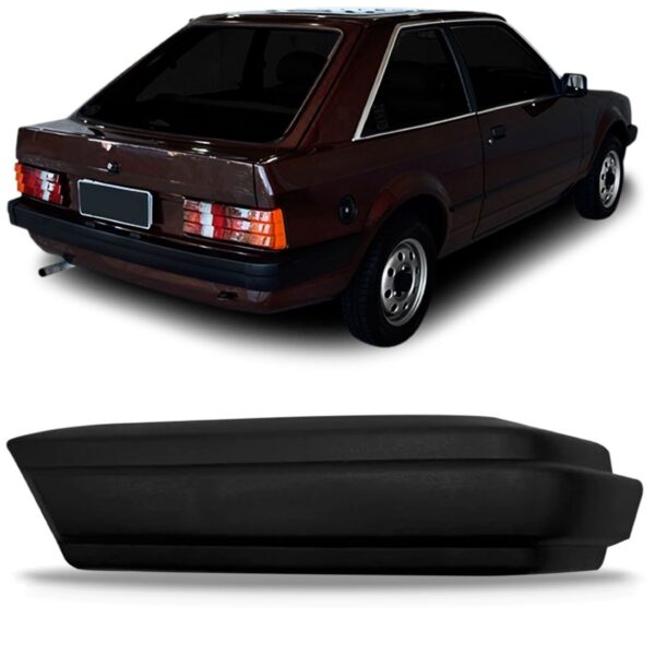 Ponteira Parachoque Traseiro Escort 1983 84 85 1986 Preta Lado Esquerdo