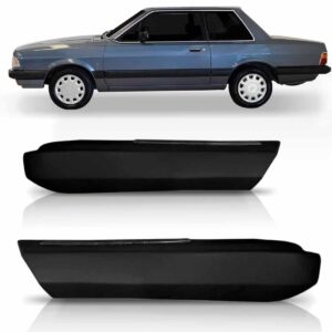 Ponteira Parachoque Traseiro Del Rey 1985 A 1991 Friso Preto Lado Esquerdo