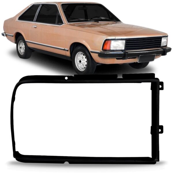 Aro Farol Para Ford Corcel Ii 1978 1979 1980 A 1984 Preto Lado Direito