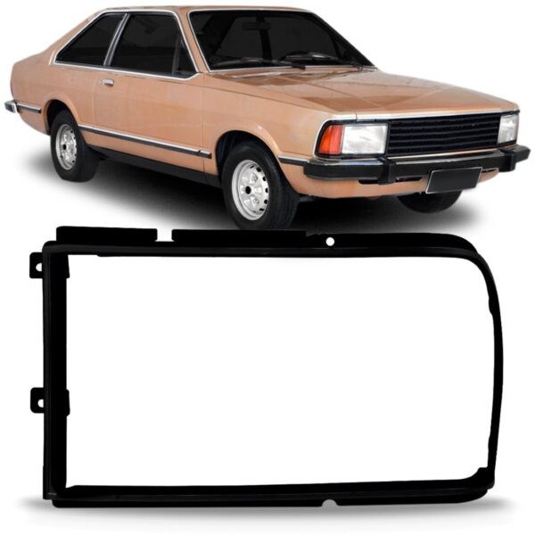 Aro Farol Para Ford Corcel Ii 1978 1979 1980 A 1984 Preto Lado Esquerdo