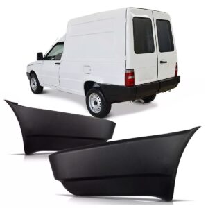 Ponteira Parachoque Traseiro Fiorino 1994 A 2002 Preto Lado Esquerdo