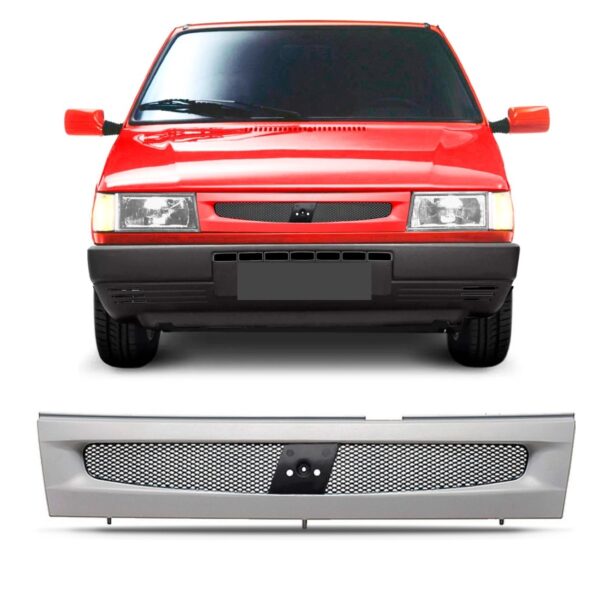 Grade Radiador Uno Smart 2001 2002 2003 2004 1a Linha Cinza Primer