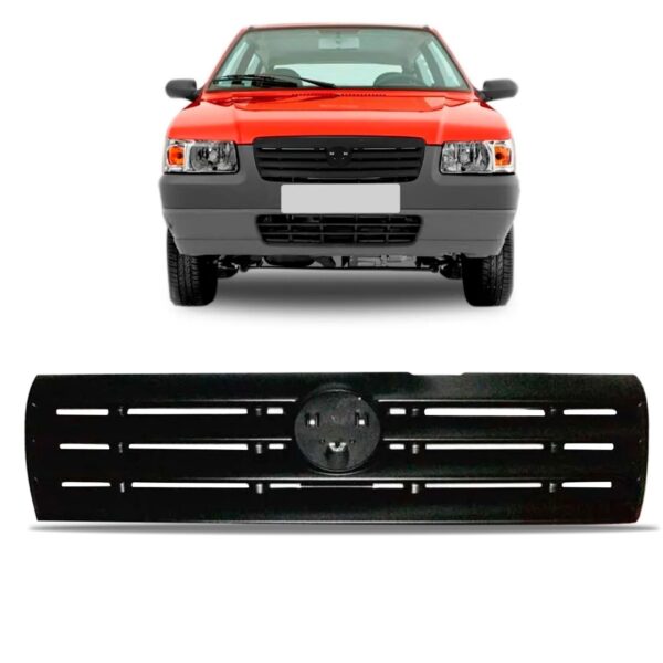 Grade Radiador Uno 2005 2006 A 2010 Preta S/emblema 1a Linha Preto