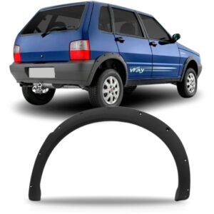 Alargador Vão Roda Traseiro Uno Way 2004 A 2013 Preto Lado Esquerdo