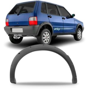 Alargador Vão Roda Traseiro Uno Way 2004 A 2010 Cinza Lado Direito