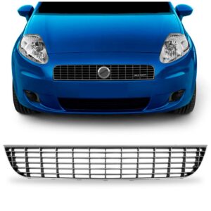 Tela Central Parachoque Punto 2007 08 A 2012 Prata 1a Linha