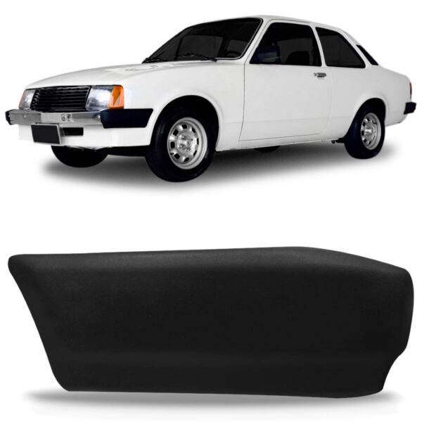 Ponteira Parachoque Dianteiro Para Chevette 83 A 1986 Preto Lado Direito