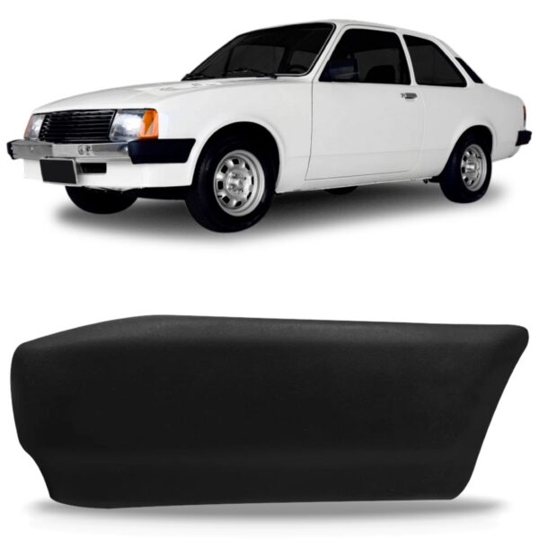 Ponteira Parachoque Dianteiro Para Chevette 83 A 1986 Preto Lado Esquerdo