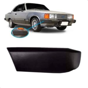 Ponteira Parachoque Dianteiro Para Opala 1985 A 1992 Preto Lado Direito