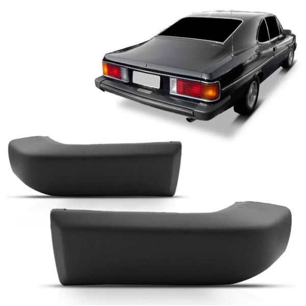 Ponteira Parachoque Traseiro Para Opala 1985 A 1992 Preto / Esquerdo