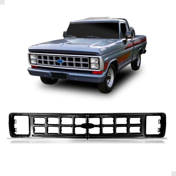 Grade Radiador F1000 1985 A 1992 Preto  Ferro