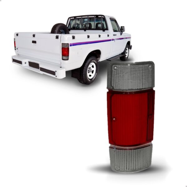 Lente Lanterna Traseira Para D20 1985 A 1996 Fume Plastico Lado Direito