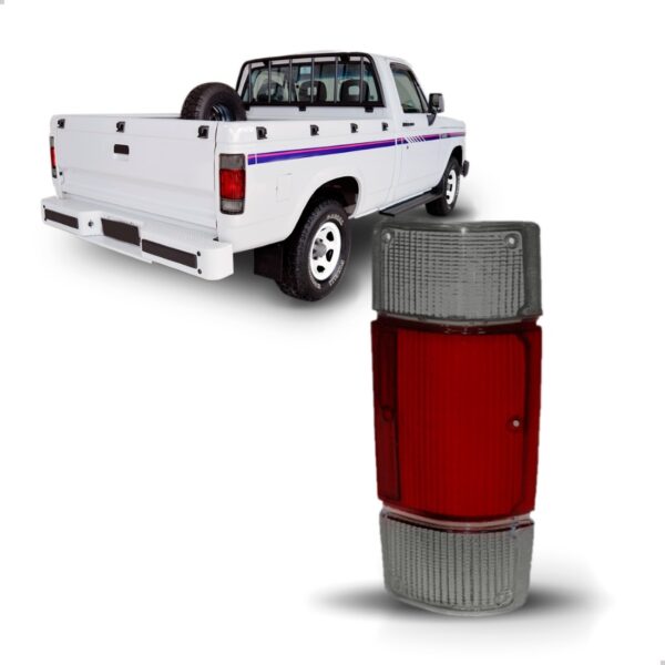 Lente Lanterna Traseira Para D20 1985 A 1996 Fume Plastico Lado Esquerdo