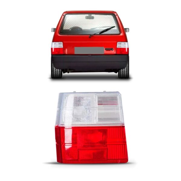 Lente Lanterna Uno Bicolor 1984 A 2003 Lado Esquerdo