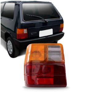 Lente Lanterna Traseira Uno 1984/03 Tricolor Acrílico Oferta Lado Esquerdo