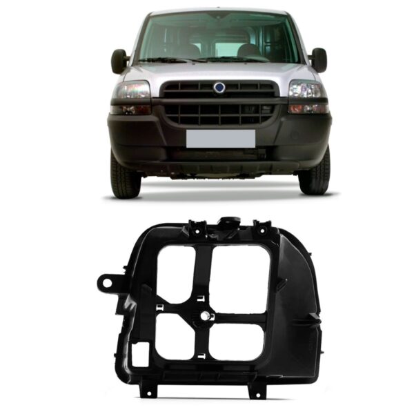 Carcaça Farol Doblo 2002 2003 2004 2005 2006 2007 2008 2009 Lado Esquerdo