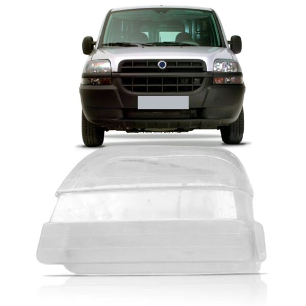 Lente Farol Doblo 2002 2003 2004 2005 2006 2007 2008 2009 Lado Esquerdo