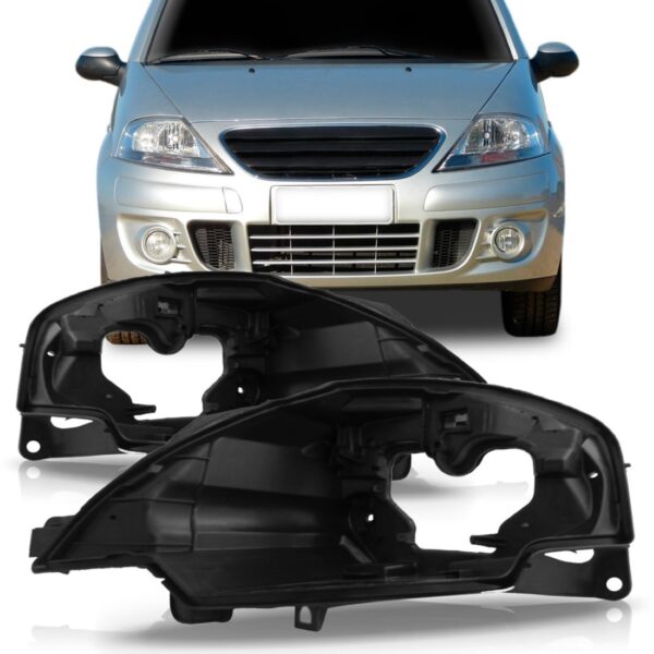 Carcaça Farol Citroen C3 2003 Á 2012 Elétrico Lado Esquerdo