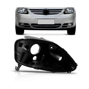 Carcaça Farol Fox 2004 05 06 07 08 2009 Foco Duplo Lado Direito