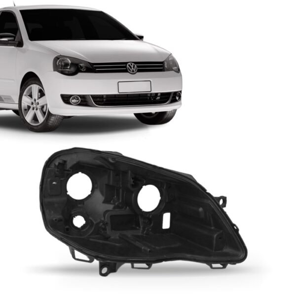 Carcaça Farol Polo 2007 2008 2009 2010 2011 2012 2013 2014 Lado Direito