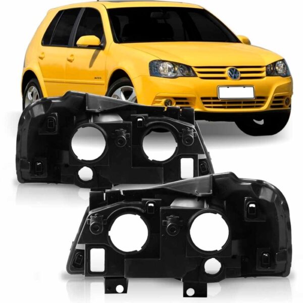Carcaça Farol Para Volkswagen Golf 2007 2008 2009 A 2013 Lado Esquerdo