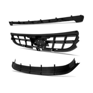 Kit 3 Peças Grade Radiador Corsa 2008 2009 2010 1a Linha Preto