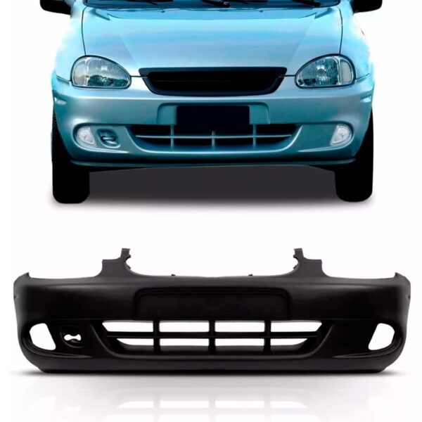 Parachoque Dianteiro Corsa Classic 2000 A 2009 C/ Furo Preto - Preto