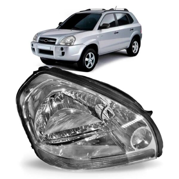 Farol Tucson 2005 A 2016 Cromado Pisca Cristal 1ª Linha - Direito/passageiro