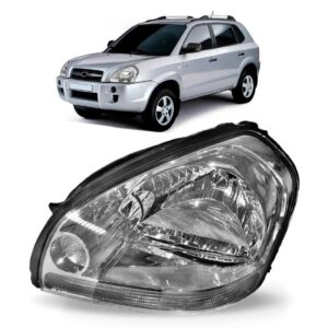 Farol Tucson 2005 A 2016 Cromado Pisca Cristal 1ª Linha Esquerdo/motorista