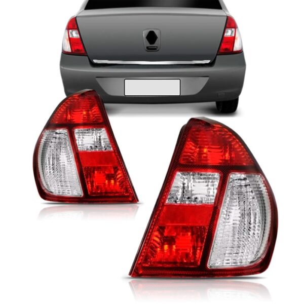 Sinaleira Traseira Clio Sedan 2003 A 2008 Bicolor Lado Esquerdo