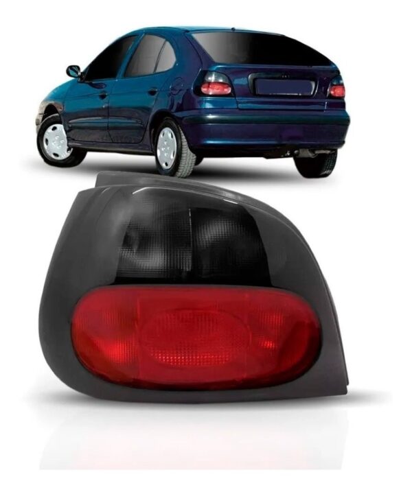 Lanterna Traseira Megane Hatch 1996/1999 Mala Fume 1ª Linha Esquerdo