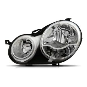 Farol Polo 2003 2004 2005 2006 Foco Duplo C/ Mascara Cromada Lado Esquerdo