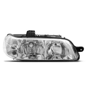 Farol Para Palio 01 02 03 Carcaça Preta Lente Lisa 1ª Linha Esquerdo/motorista