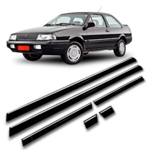 Friso Lateral Santana Gl 1991 1992 Preto Cromado 2 Peças Preto