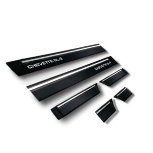 Friso Lateral Chevette Sle 1987 A 1994 Preto 6 Peças Preto