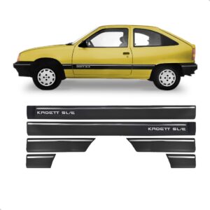 Friso Lateral Kadett Sle 1989 A 1998 Preto 6 Peças - Preto