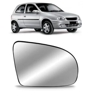 Lente Retrovisor Corsa 1994 A 2000 Classic 2000 A 2013 Prata Lado Direito