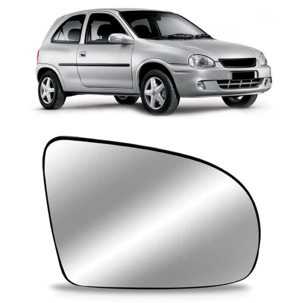 Lente Retrovisor Corsa 1994 A 2000 Classic 2000 A 2013 Prata Lado Direito
