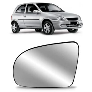 Lente Retrovisor Corsa 1994 A 2000 Classic 2000 A 2013 Prata Lado Esquerdo