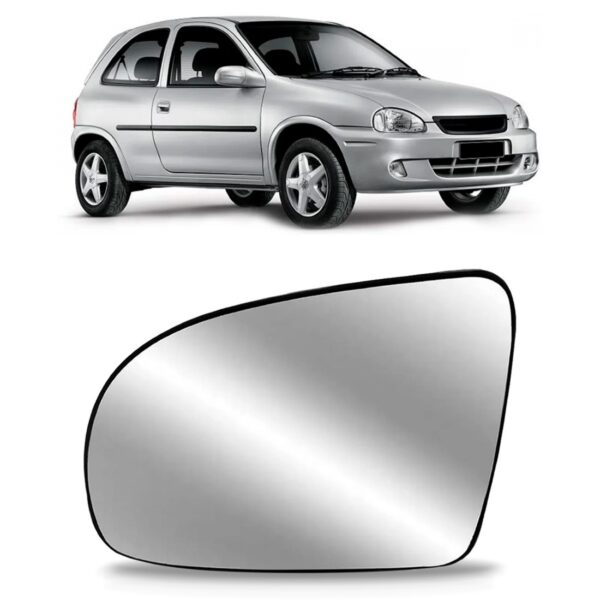 Lente Retrovisor Corsa 1994 A 2000 Classic 2000 A 2013 Prata Lado Esquerdo