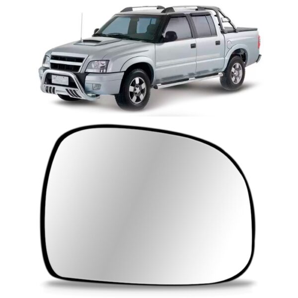 Lente Espelho Retrovisor S10 Blazer 1995 96/12 Prata Oferta Lado Direito