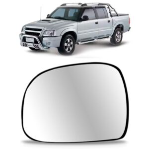 Lente Espelho Retrovisor S10 Blazer 1995 96/12 Prata Oferta Lado Esquerdo