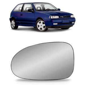 Lente Espelho Retrovisor Gol 1995 1996 1997 1998 1999 Prata Lado Esquerdo