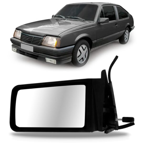 Retrovisor Monza 2 E 4 Portas 1985 86 87 A 1990 Com Controle Lado Esquerdo