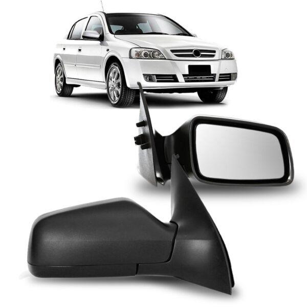 Retrovisor Astra 2 E 4 Portas 1998 A 2012 Eletrico Preto Lado Direito