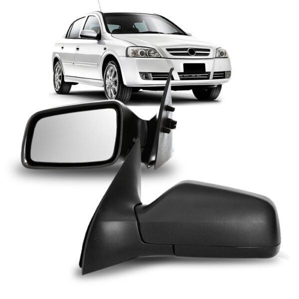 Retrovisor Astra 2 E 4 Portas 1998 A 2012 Eletrico Preto Lado Esquerdo